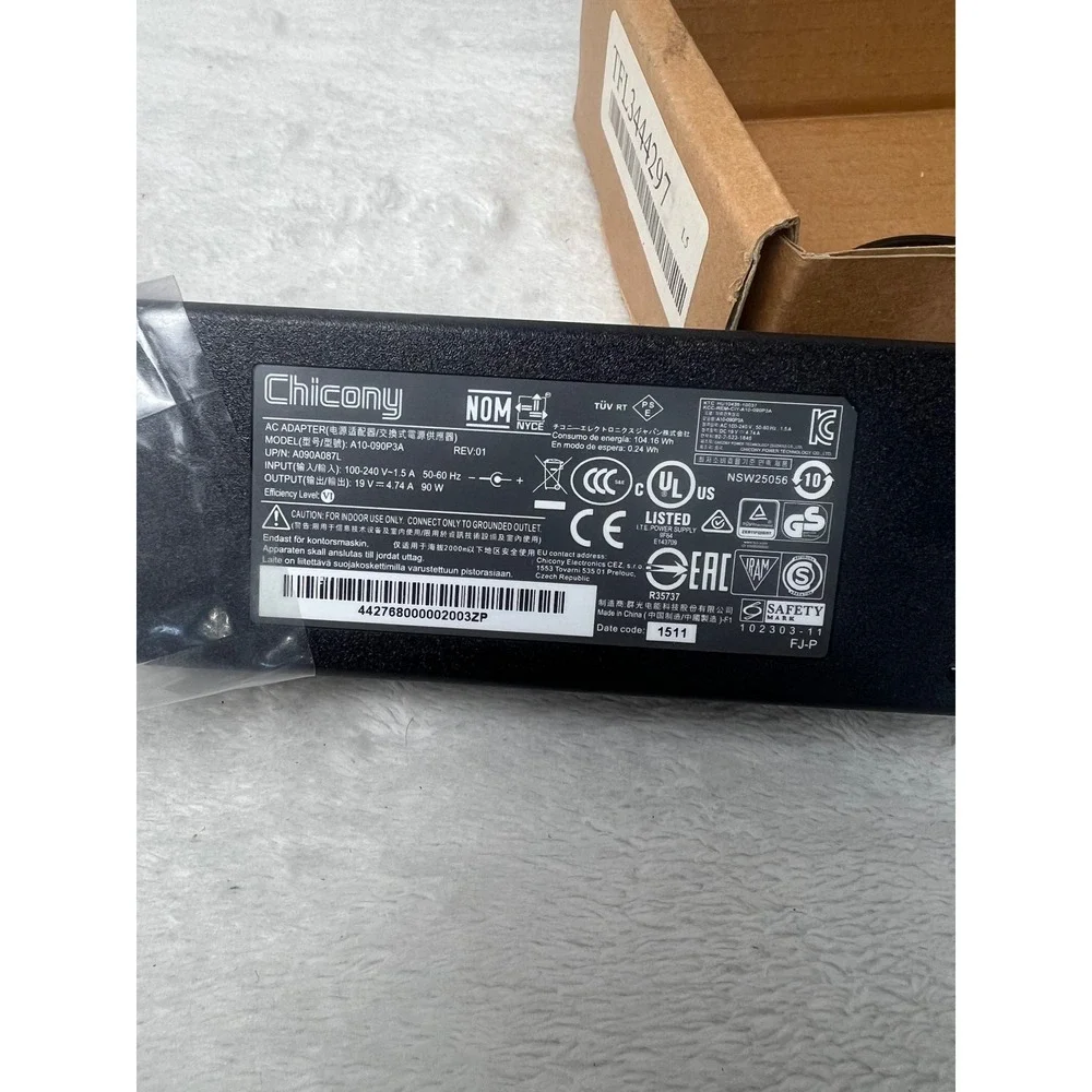Chicony 90W AC Adapter 19V 4.74A Power Supply‎ A10-090P3A ACY-A00007 Black